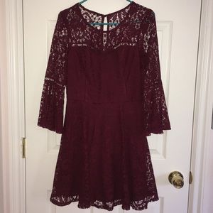 Wine colored dress